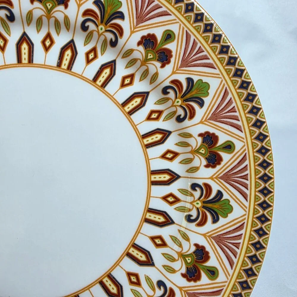 ONE Queens Imari Salad Plate Diamond Border with Floral Arches